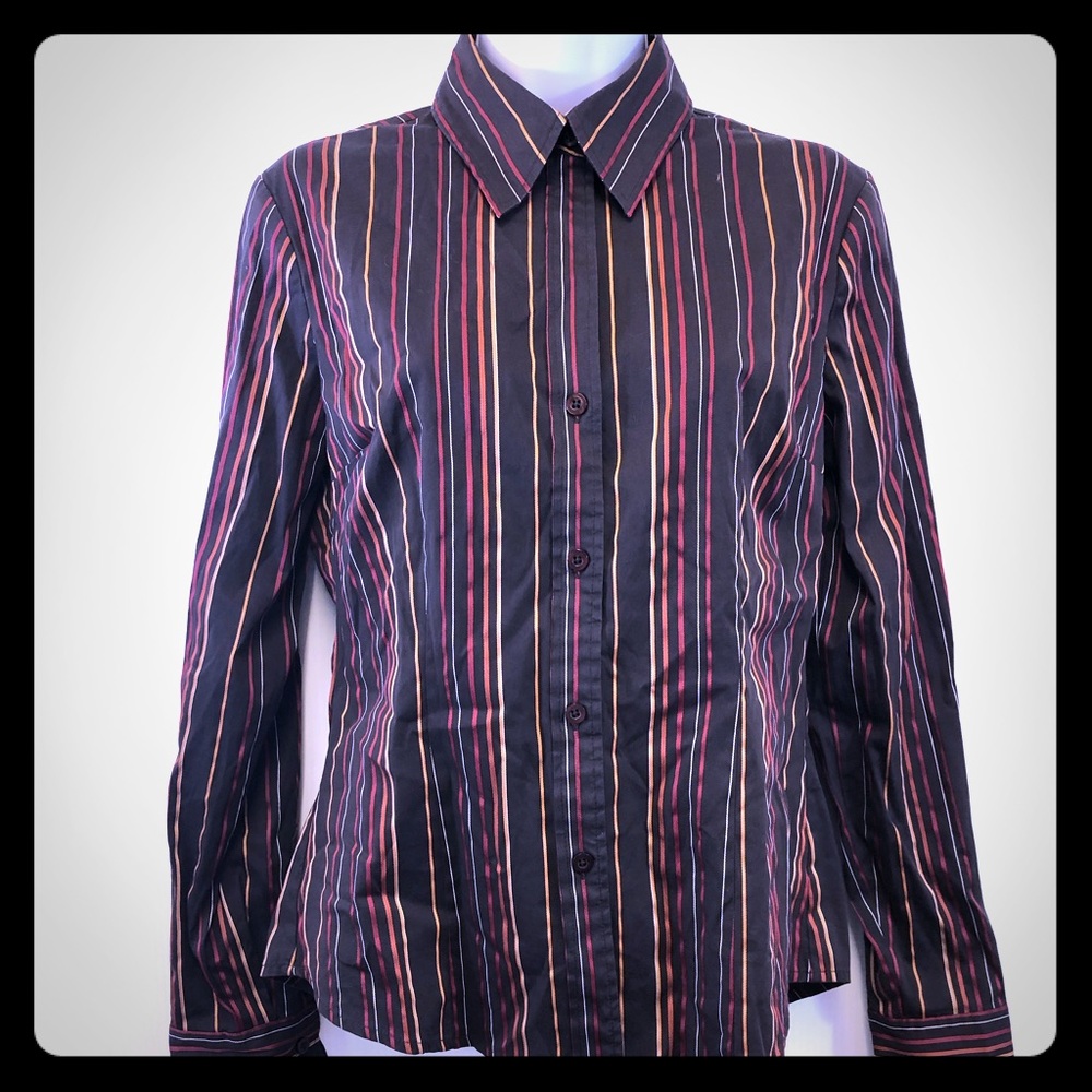 New York & Company Stretch Button Down Women S